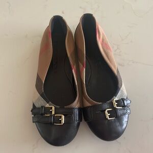 Burberry girls flats, worn less than 5 times